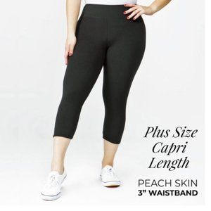 New Black Capri Length Leggings